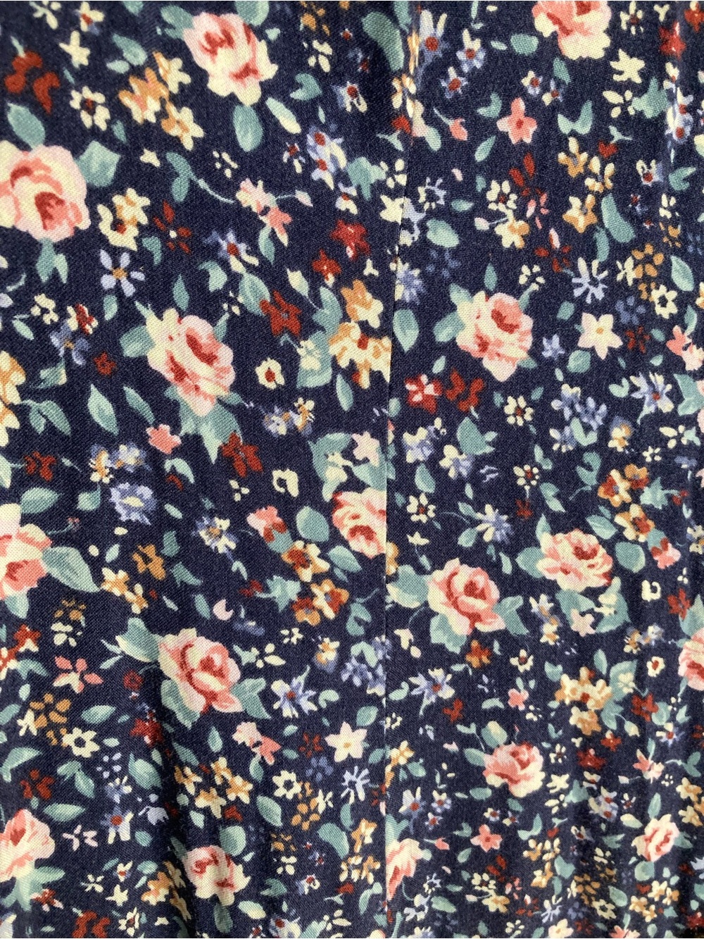 Vintage 90s Button-Front Floral Midi Dress - Picture 4 of 6